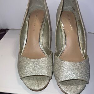 ♦️‎ Kelly & Katie Tibalt Heels, Size 8.5 Women’s Silver Glitter. Used